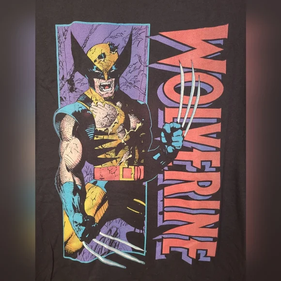 Marvel Wolverine Shredded Comics X-Men Fitted Adult Unisex T-Shirt Black Medium - Picture 3 of 6